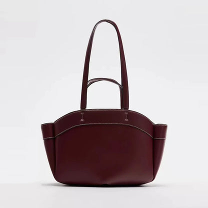 A&A Anna Faux Leather Tote Shoulder Bag