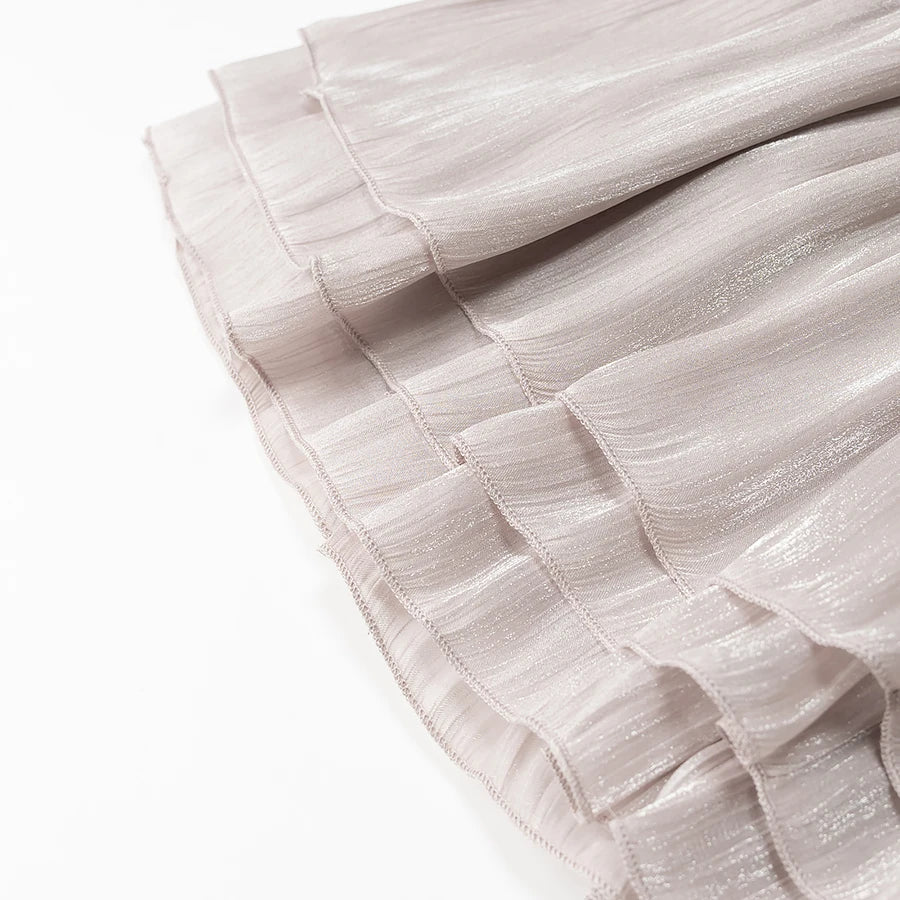 A&A Aurelise Bow Tie Blouse & Ruched Mini Skirt Set