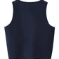 A&A Chic Sleeveless Knitted Navy Vest Top