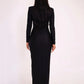 A&A Elegant Hollow Cut Out Long Sleeve Maxi Dress