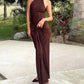 A&A Bandage Sleeveless Halter Neck  Body Tie Maxi Dress