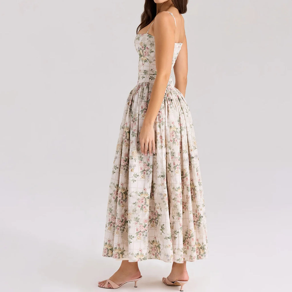 A&A Eunice Midaxi Elegant Floral Print Sundress