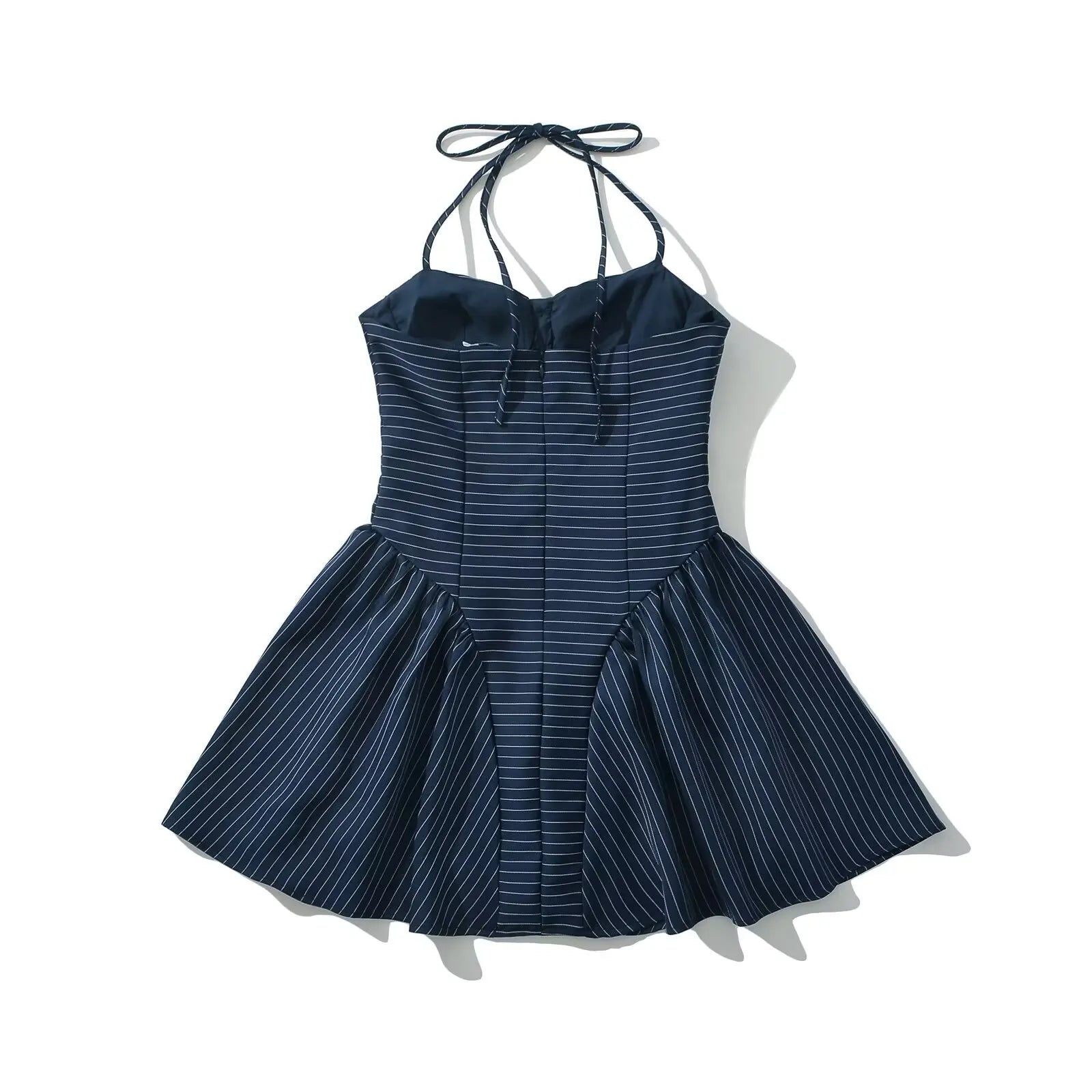 A&A Celandine Halter Front Button Mini A-Line Dress