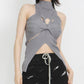 A&A Twisted Cut Out Top