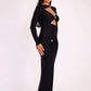 A&A Elegant Hollow Cut Out Long Sleeve Maxi Dress