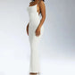 A&A Halterneck Sleeveless Backless Maxi Dress