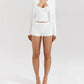 A&A Ribbed Knit Halter Top & Shorts Three Piece Lounge Set