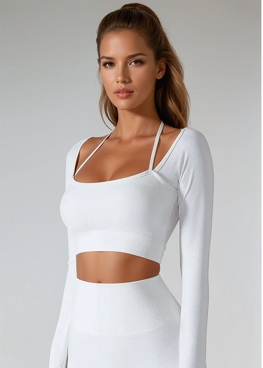 A&A ProSculpt Long Sleeve Sports Crop Top