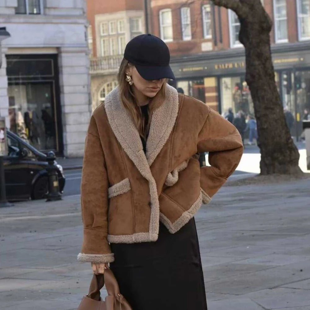 A&A Casual Suede Oversize Jacket