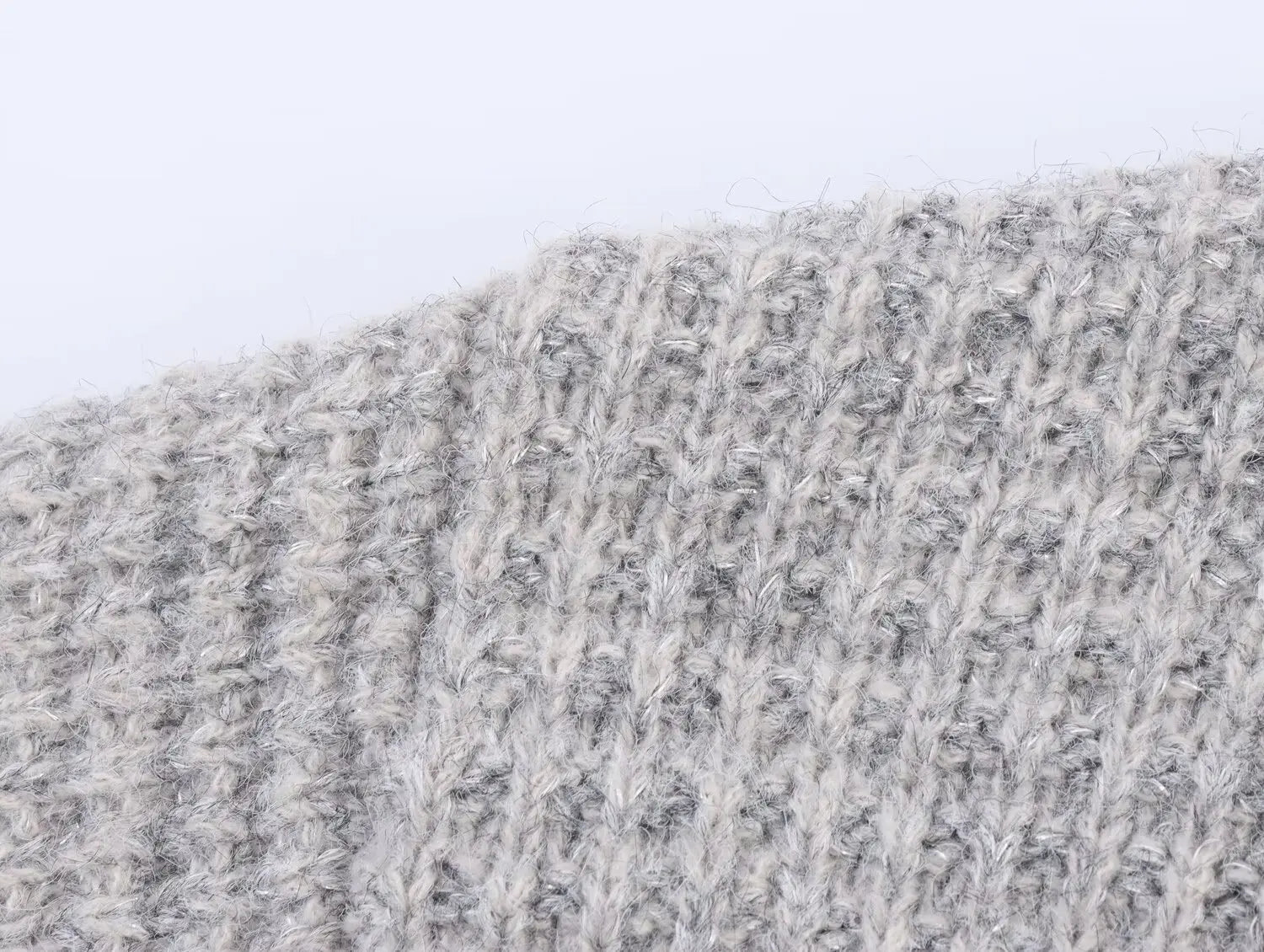 A&A Chunky Double Breasted Wool Blend Gray Cardigan