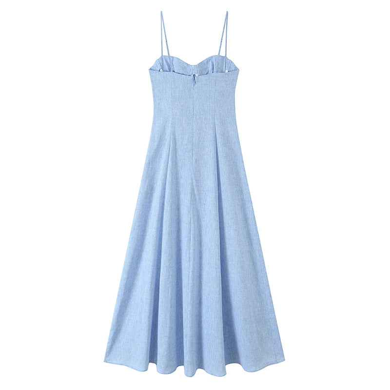 A&A Arielle Bustier A-Line Midi Dress