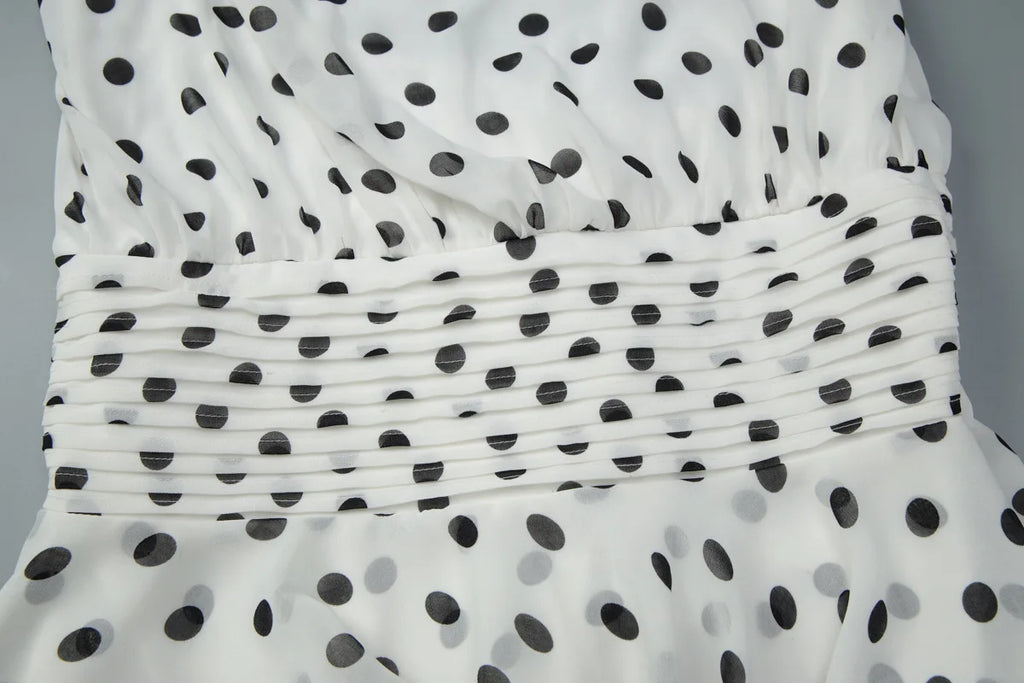 A&A Vela Backless Ruffled Halter Neck Pleated Dress