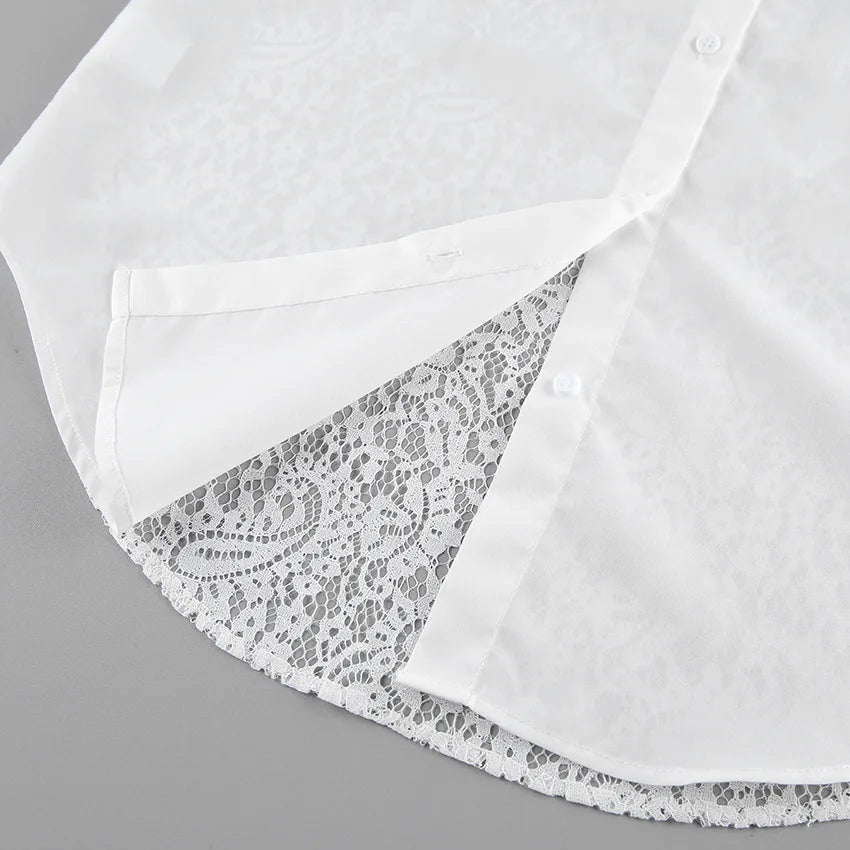A&A Thaliah Lace Sleeve Shirt