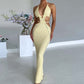 A&A Knitted Cut Out Summer Maxi Dress