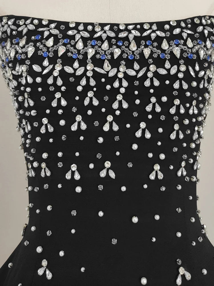 A&A Luxe Crystal Embellished Midaxi Dress