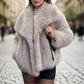 A&A Gradient Luxe Fur Coat Luxury Big Fur