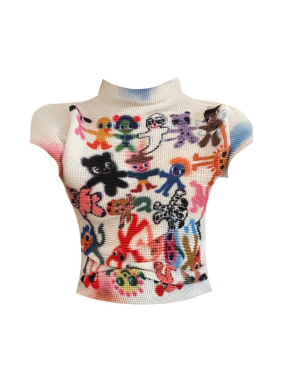 A&A Y2K Harajuku Graphic Print Top