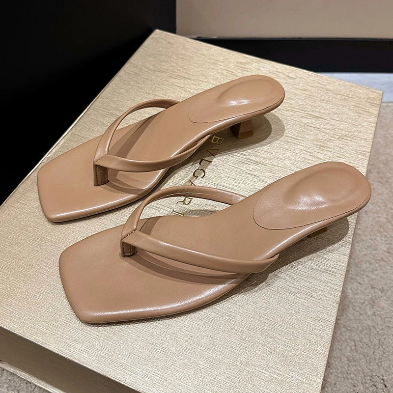 A&A Kitten Heel Slip On Sandals