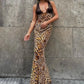 A&A Lace And Leopard Print Maxi Dress