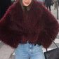 A&A Zaha Fuzzy Faux Fur Coat