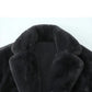 A&A Black Soea Faux Fur Long Sleeve Coat