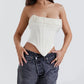 A&A Luxe Pearl Beaded Corset Top