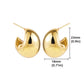 A&A Gold Plated Metal Half Moon Hoop Earrings