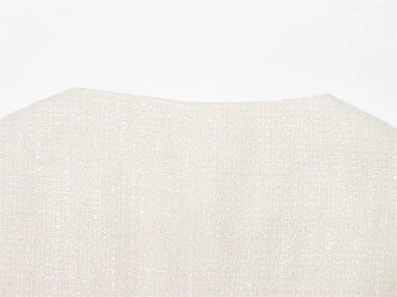 A&A Cyra Tweed Belted Waistcoat Vest