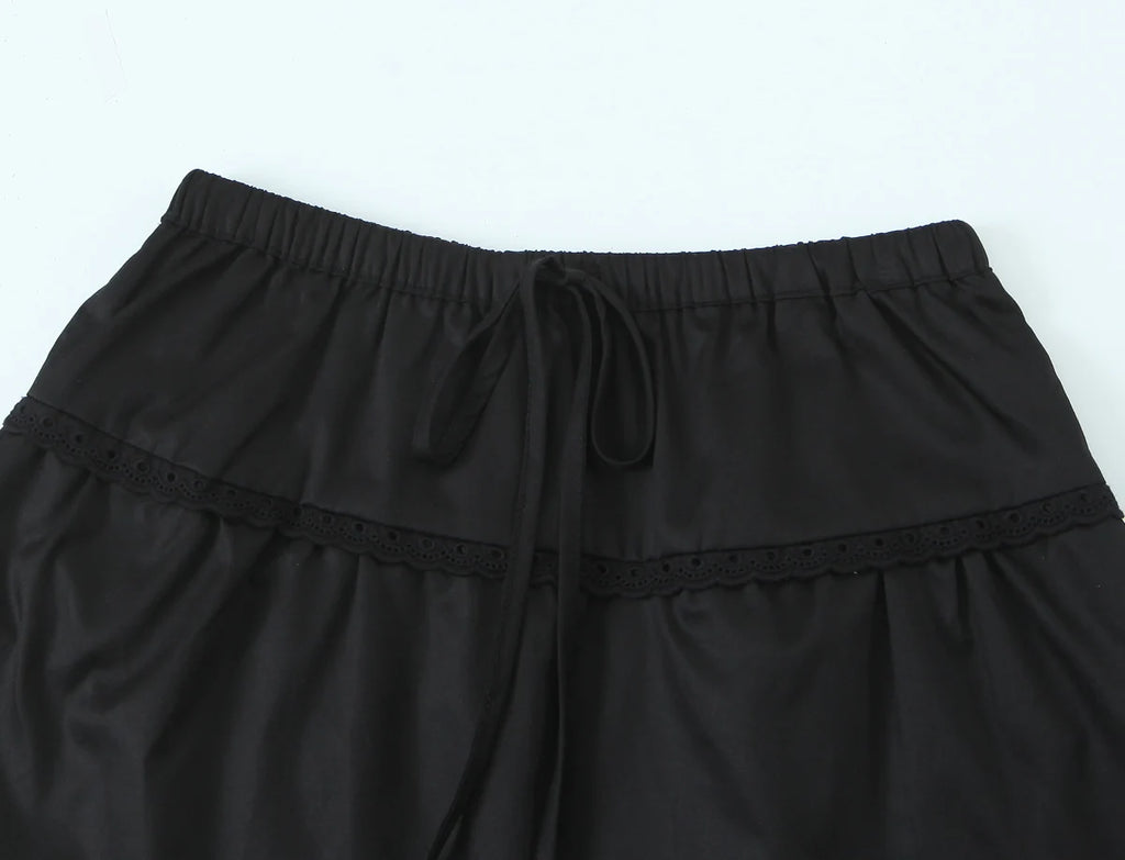 A&A Elarine Shirt Top & A-Line Mini Skirt Set