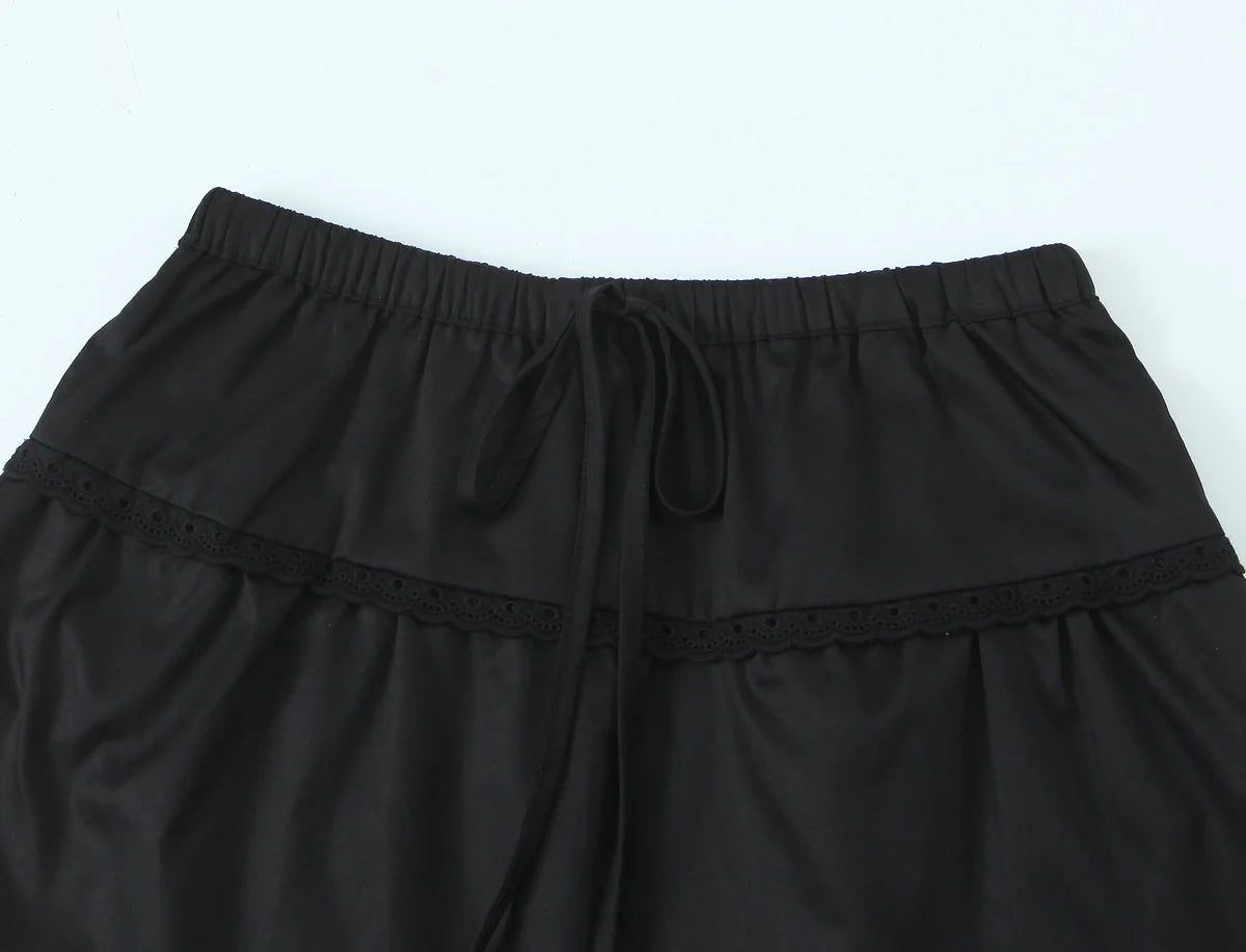 A&A Elarine Shirt Top & A-Line Mini Skirt Set