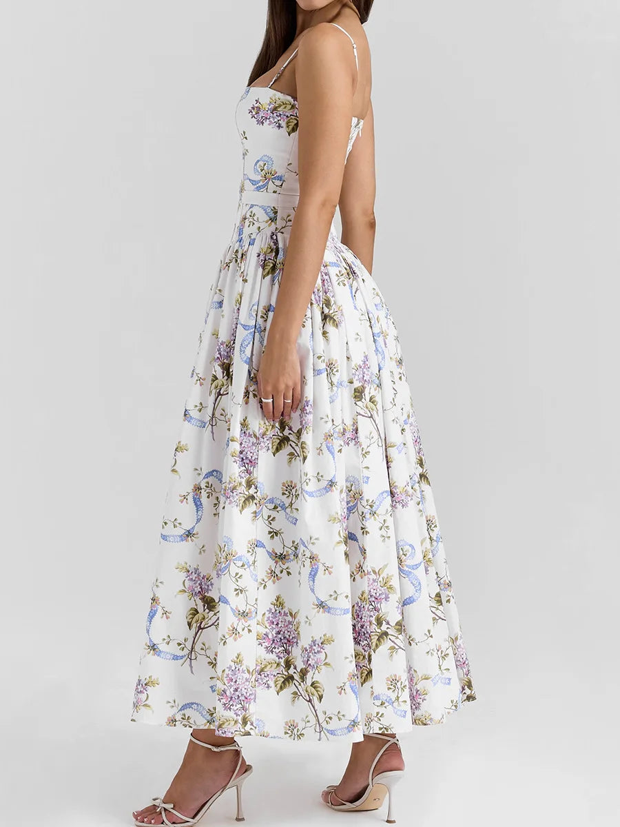 A&A Eunice Midaxi Elegant Floral Print Sundress