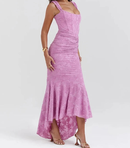A&A Off-shoulder Lace Maxi dress