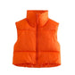 A&A High Neck Padded Cropped Gilet