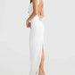 A&A V-neck Slip Backless Evening Maxi Dress