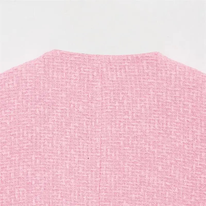 A&A Cyra Tweed Belted Waistcoat Vest