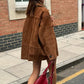 A&A Vintage Brown Lapel Pocket Blazer Jacket