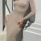 A&A Casual Knit Ribbed Body Maxi