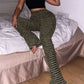 A&A Fluffy Zebra Knitted Flare Pants