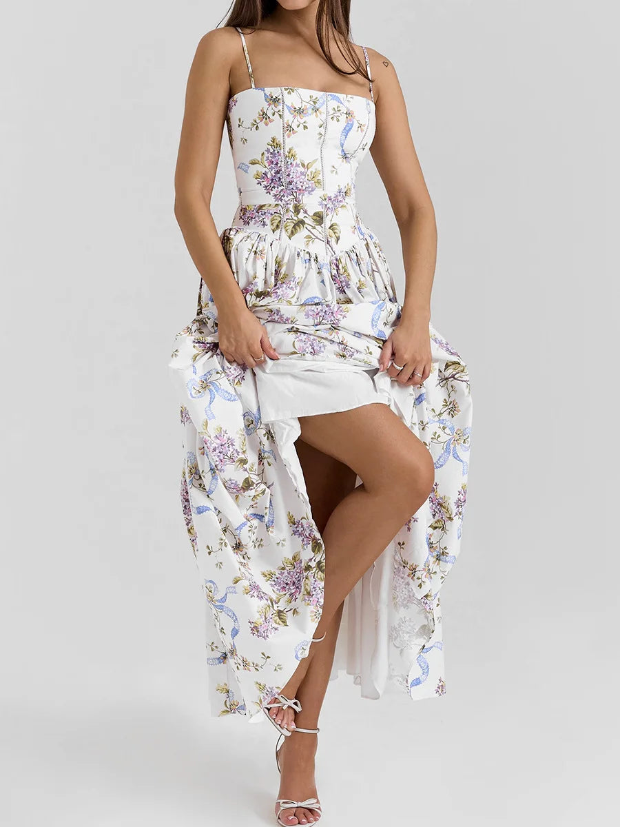 A&A Eunice Midaxi Elegant Floral Print Sundress