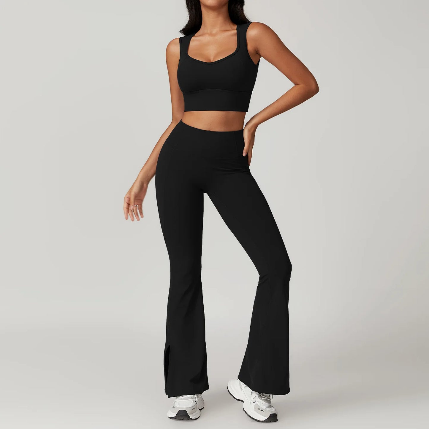 A&A Flexi Crop Top & Flare Leggings Set