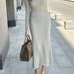 A&A Casual Knit Ribbed Body Maxi