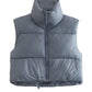 A&A High Neck Padded Cropped Gilet