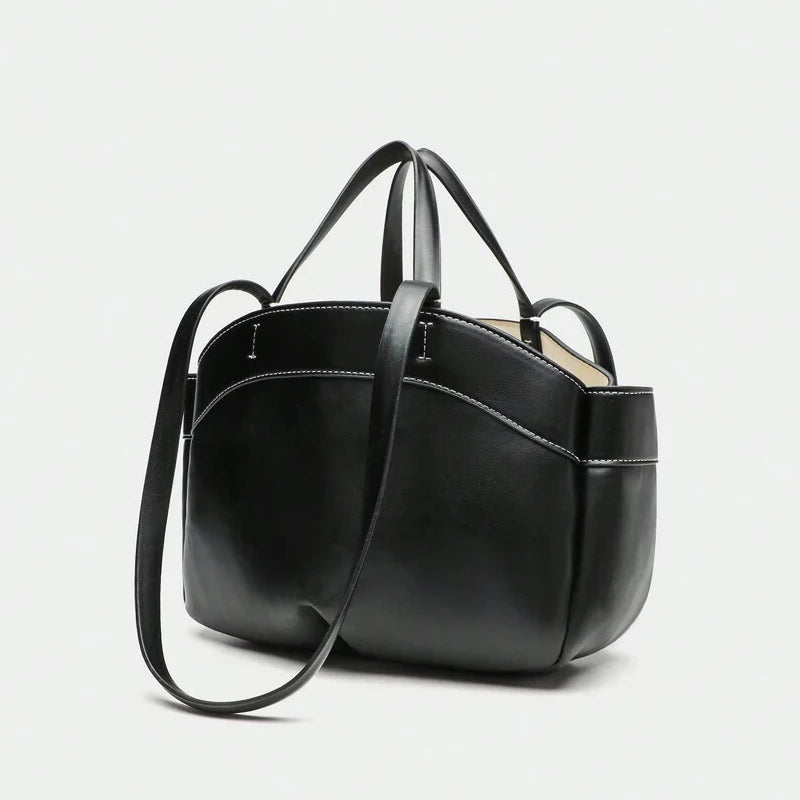 A&A Anna Faux Leather Tote Shoulder Bag