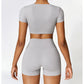 A&A Flexi Crop Top & Shorts Set