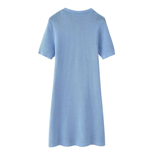 A&A Lavina Knitted Button Down Mini Dress