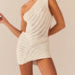 A&A Crochet Knitted One Shoulder Bodycon Dress