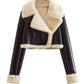 A&A Shearling Detail Cropped Jacket