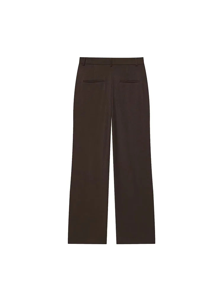 A&A Belted Sleeveless Blazer Vest & Wide Leg Pants Set