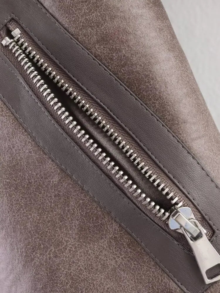 A&A Tolisa Collared Shearling Jacket