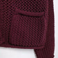 A&A Claret Knitted Button Down Cardigan